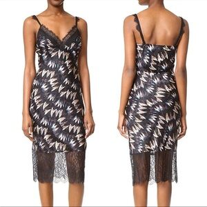 Diane von Furstenberg silk lace Black Slip Dress (size 6)